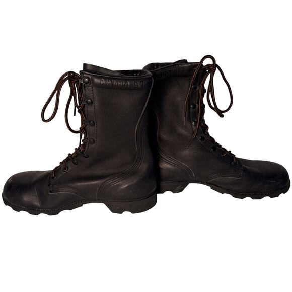 VTG 90s Ro Search Military Combat Boots Mens 8.5 W Black Leather Steel Toe - Picture 3 of 8